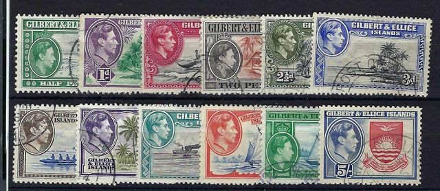 Image of Gilbert & Ellice Islands SG 43/54 FU British Commonwealth Stamp